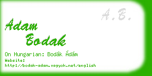 adam bodak business card